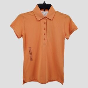 Walter Hagen Clubhouse Classic Polo Shirt Moisture Wicking Fresh Orange Women XS